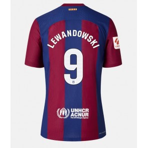 Maillot de foot Barcelona Robert Lewandowski #9 Domicile 2023-24 Manches Courte